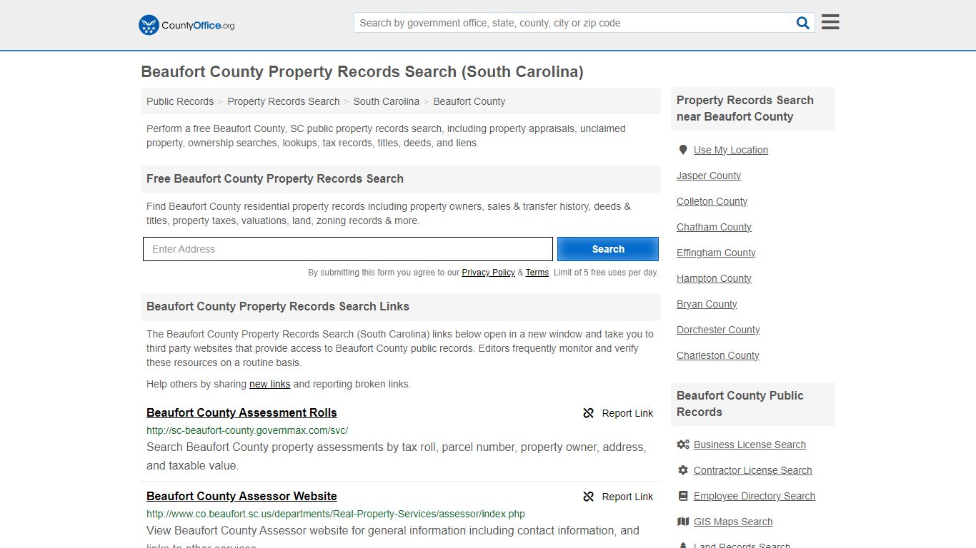 Beaufort County Property Records Search (South Carolina) - County Office